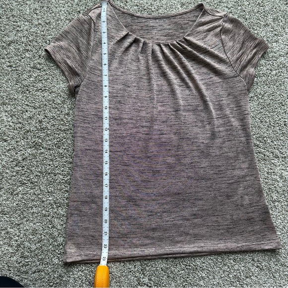 Bundle of 3 Blouses Petite Small Short Sleeve Tops Purple, Orange, Beige - Picture 2 of 8